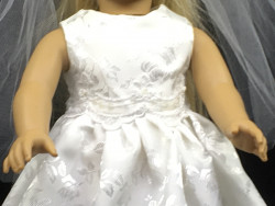 First communion dress and veil