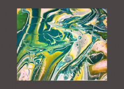 "Let It Flow" 8x10 Acrylic Pour on canvas