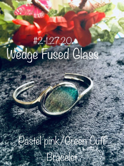 Blue/lt.green Swirl double silverplate bracelet