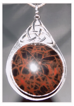 Spiderwoman Jasper In Sterling Silver with Trinity Knot