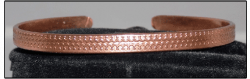 Patterned Thin Celtic Copper Cuff Bracelet
