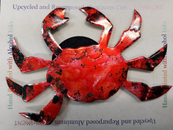 Recycled Aluminum Can Crab Ornament