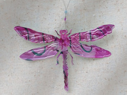 Recycled Aluminum Can Dragonfly Oranment