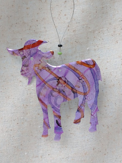 Recycled Aluminum Can Goat Ornament